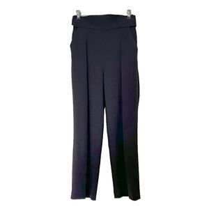 Aritzia Black Wilfred Feuille Paperbag Tie Waist Crop Trousers Pants - Sz 2